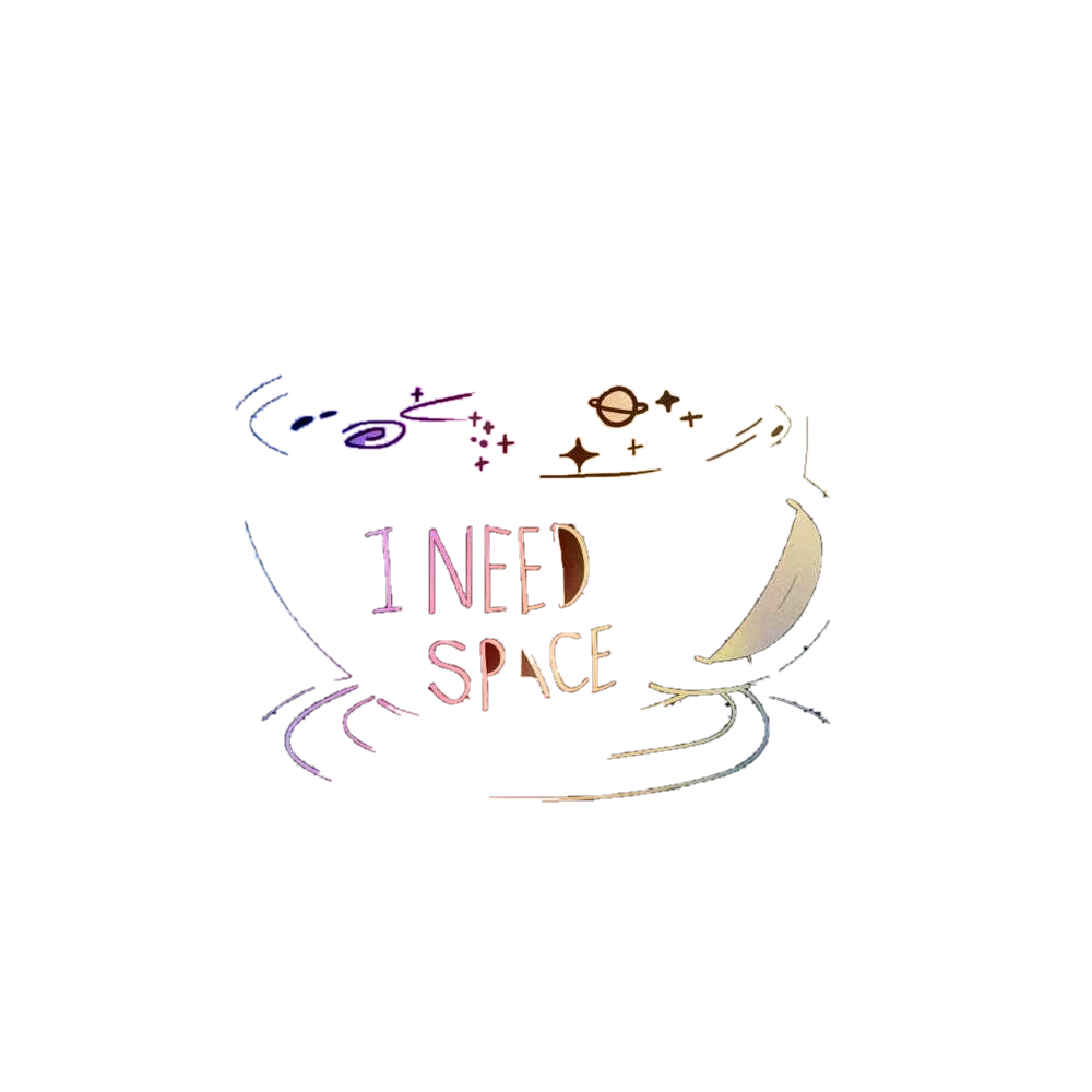 I need space Holographic Stickers